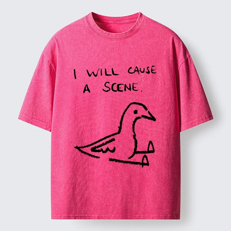 Tokyo-Tiger Pigeon Cause Trouble Meme Washed T-Shirt