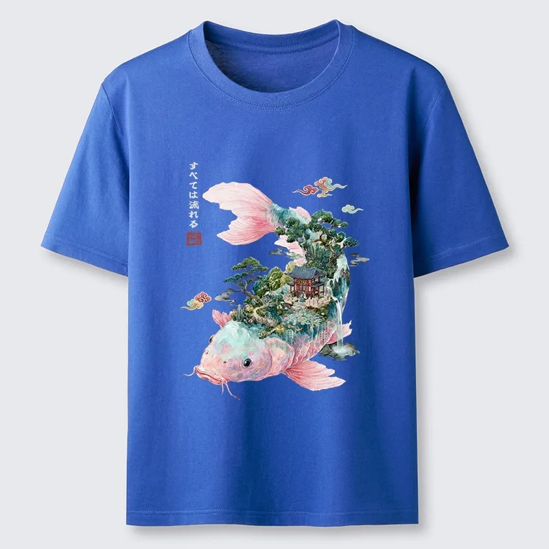 Tokyo-Tiger Journey Of The Flowing Koi Classic T-Shirt