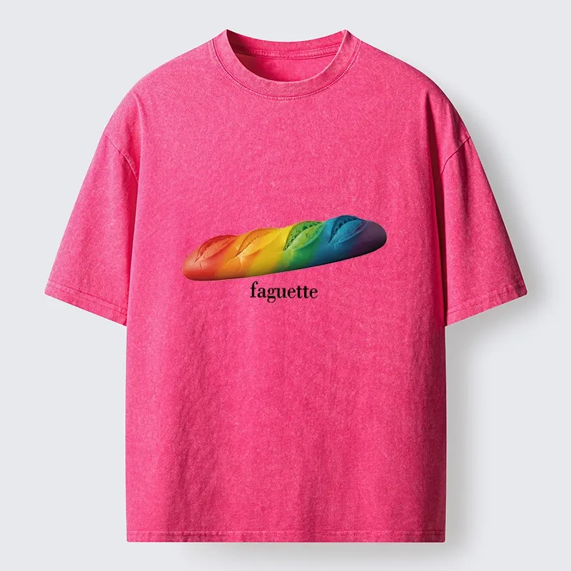 Tokyo-Tiger Pride Baguette Colorful Vibe Washed T-Shirt