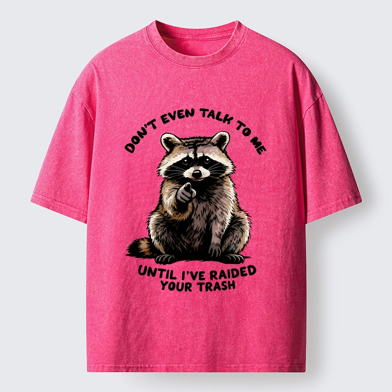 Tokyo-Tiger Don't Talk To Me Raccoon Vibe Washed T-Shirt
