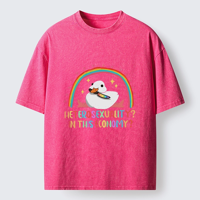 Tokyo-Tiger Duck Says No To Heteronormativity Washed T-Shirt