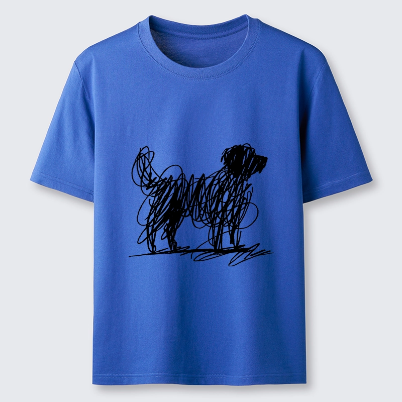 Tokyo-Tiger Scribble Dog Art Funny Vibe Classic T-Shirt