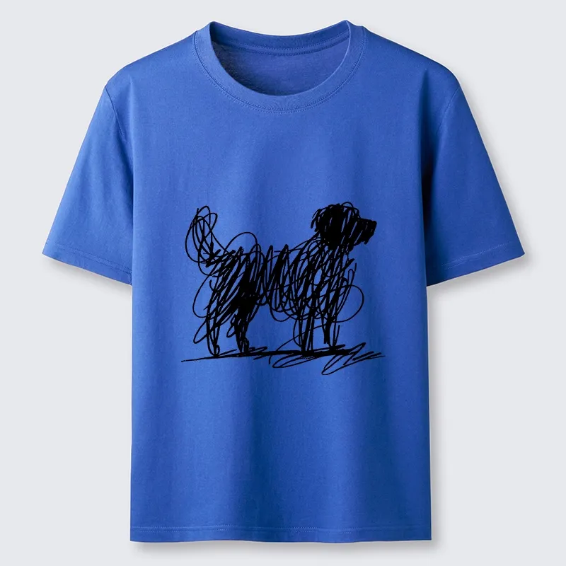Tokyo-Tiger Scribble Dog Art Funny Vibe Classic T-Shirt