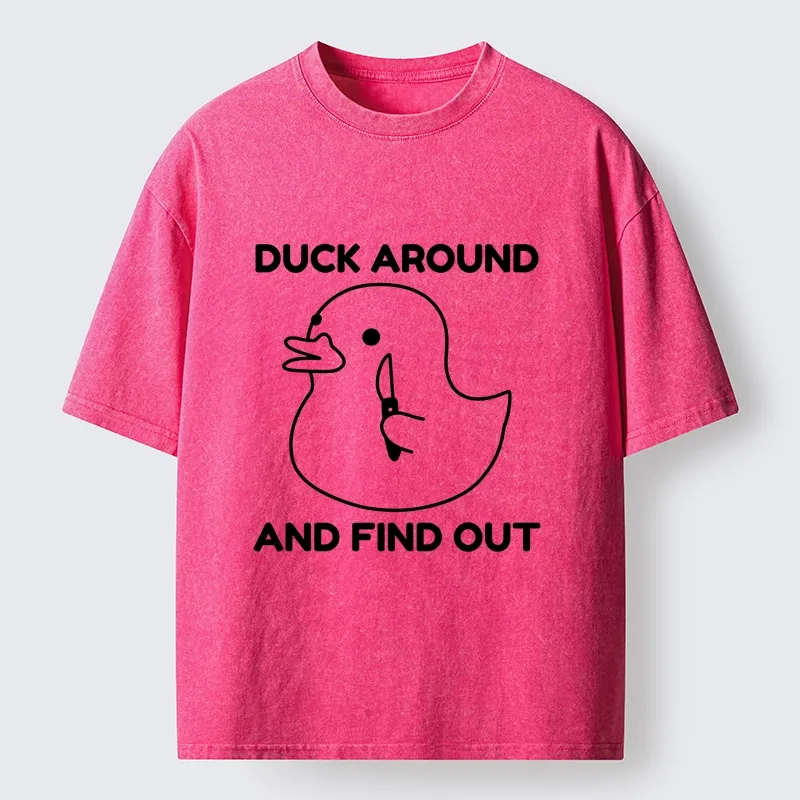 Tokyo-Tiger Duck Around And Find Out Funny Washed T-Shirt