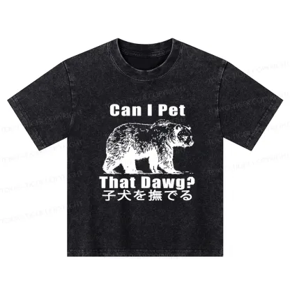 Tokyo-Tiger Pet The Bear Kids Washed T-Shirt