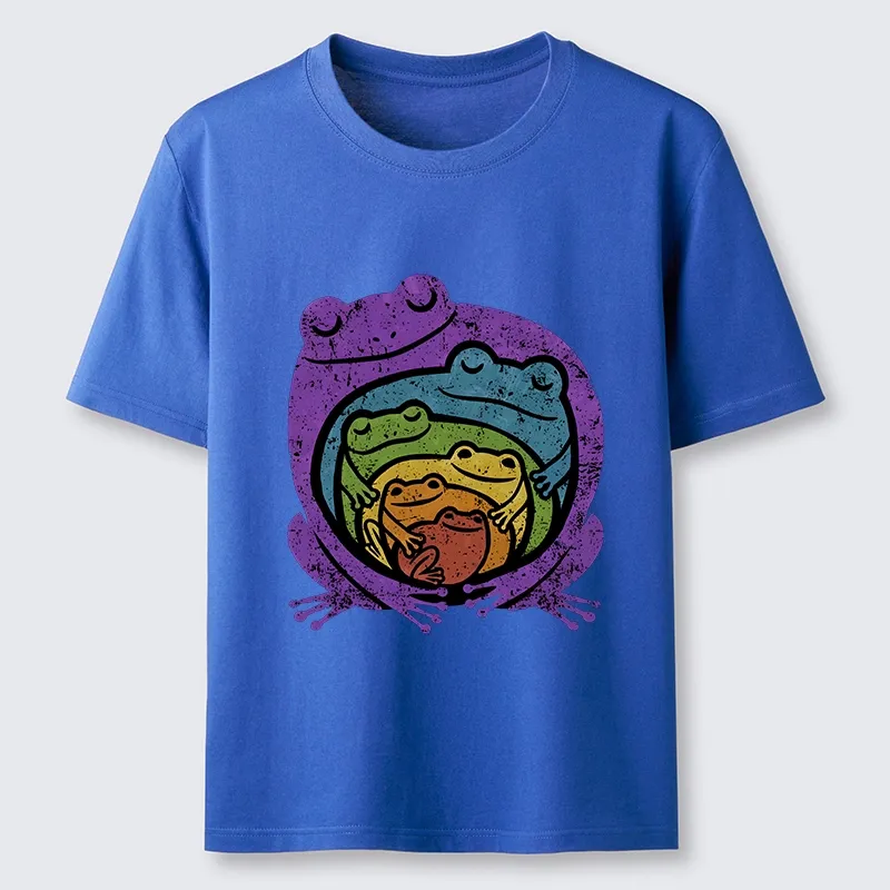 Tokyo-Tiger Rainbow Frogs Hugging Classic T-Shirt
