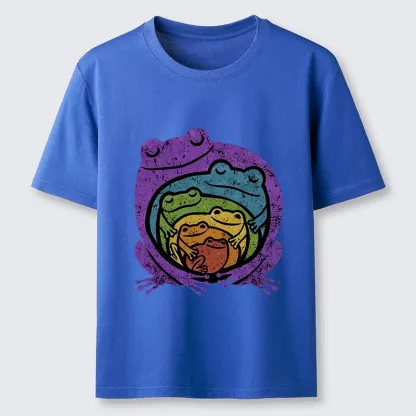 Tokyo-Tiger Rainbow Frogs Hugging Classic T-Shirt