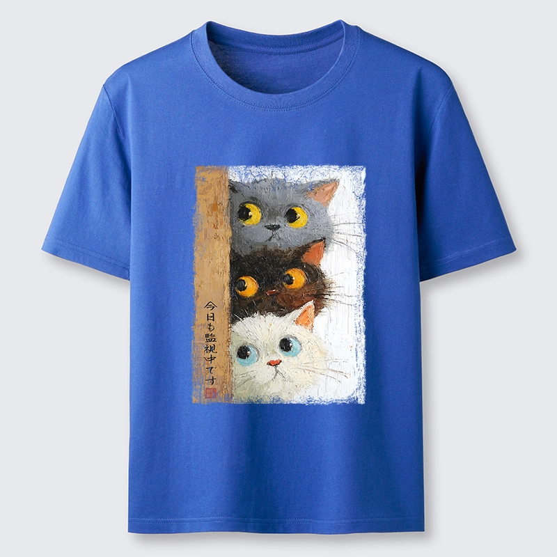 Tokyo-Tiger Three Cute Cats Watch You Classic T-Shirt