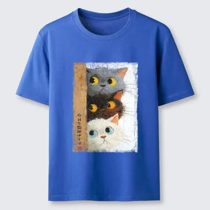 Tokyo-Tiger Three Cute Cats Watch You Classic T-Shirt