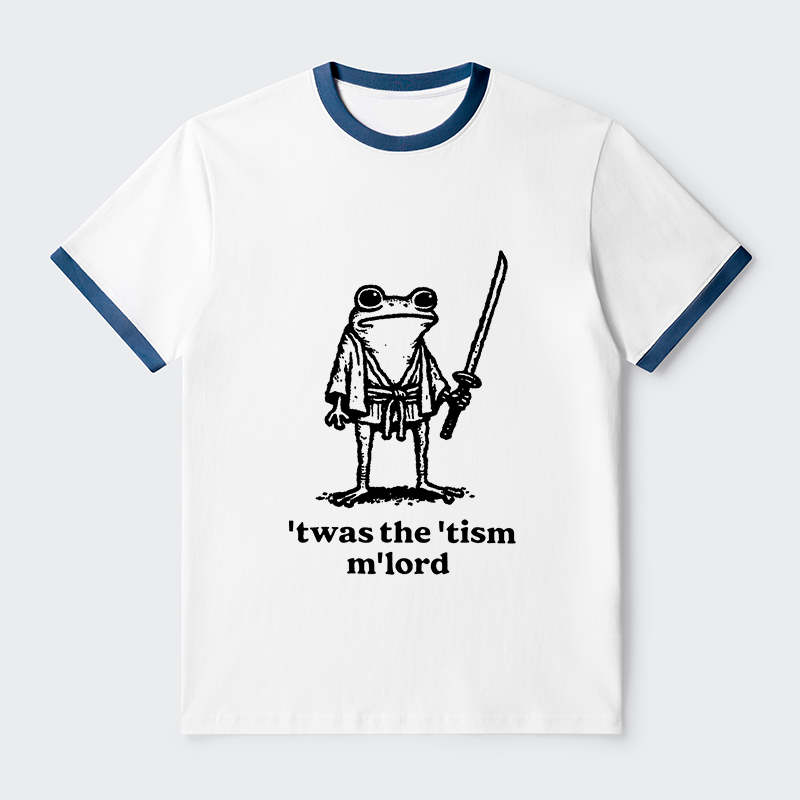 Tokyo-Tiger Focused Samurai Frog Contrast Trim T-Shirt