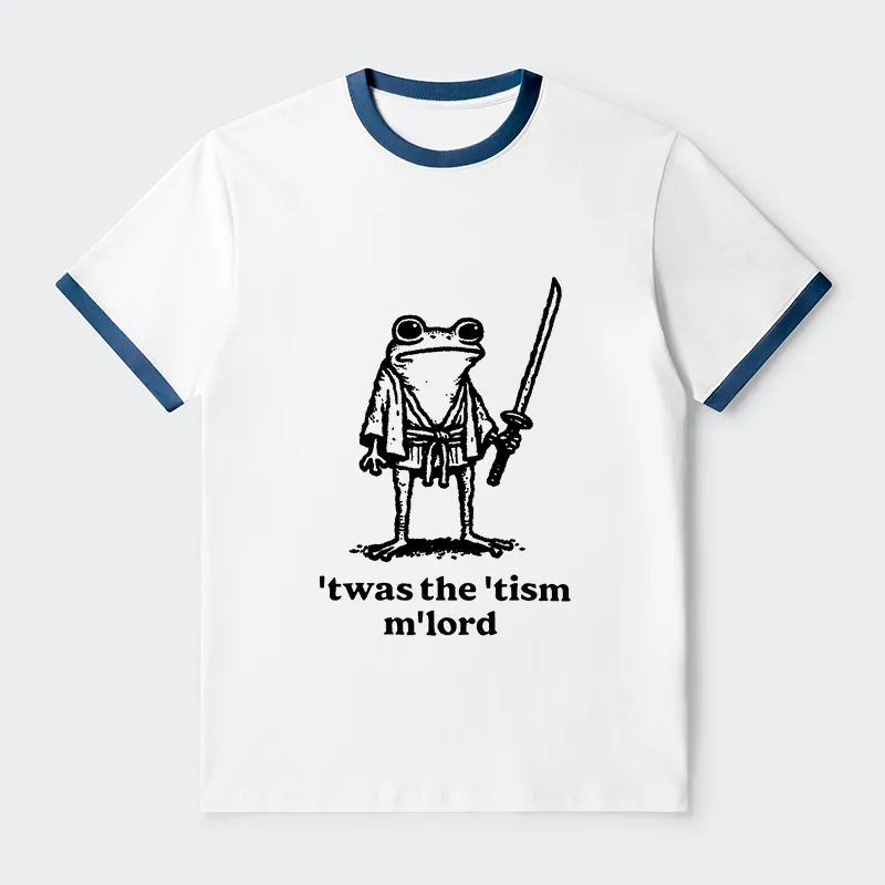 Tokyo-Tiger Focused Samurai Frog Contrast Trim T-Shirt