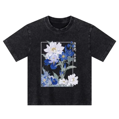 Tokyo-Tiger Blossoms Of The Firmament Kids Washed T-Shirt