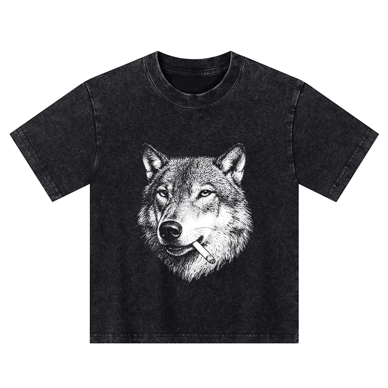 Tokyo-Tiger Cool Wolf Meme Bad Decisions Pending Kids Washed T-Shirt