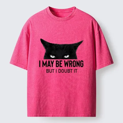 Tokyo-Tiger Confident Cat Attitude Meme Washed T-Shirt