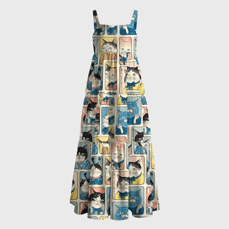 Tokyo-Tiger Many Cats Are Watching You Maxi Dress