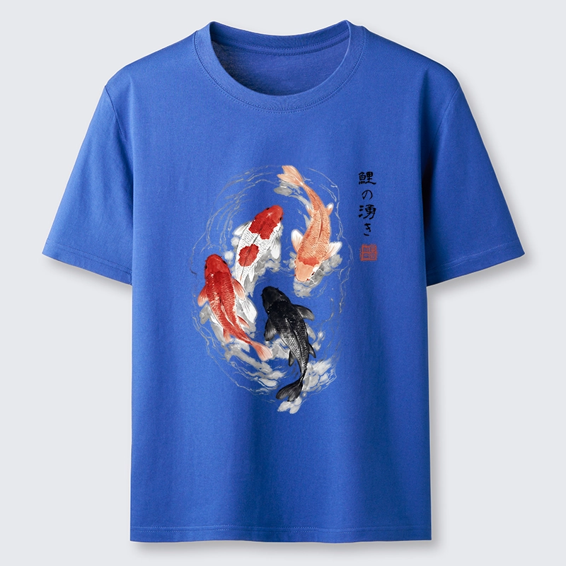 Tokyo-Tiger Koi Fish Flow In Traditional Ink Style Classic T-Shirt