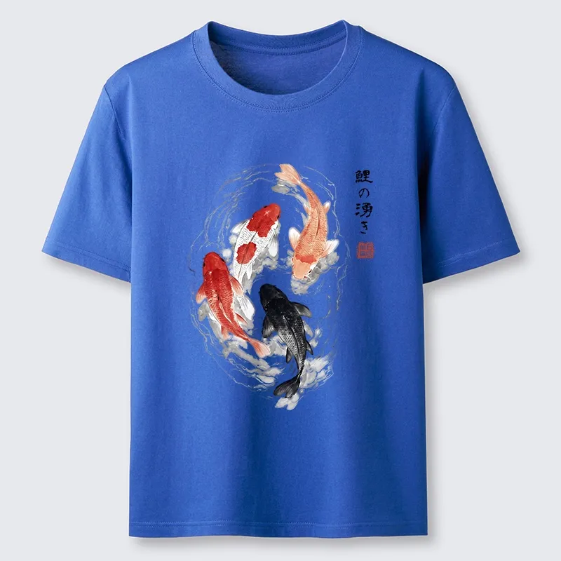 Tokyo-Tiger Koi Fish Flow In Traditional Ink Style Classic T-Shirt