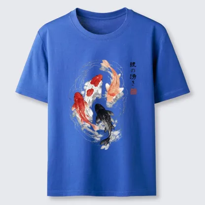 Tokyo-Tiger Koi Fish Flow In Traditional Ink Style Classic T-Shirt