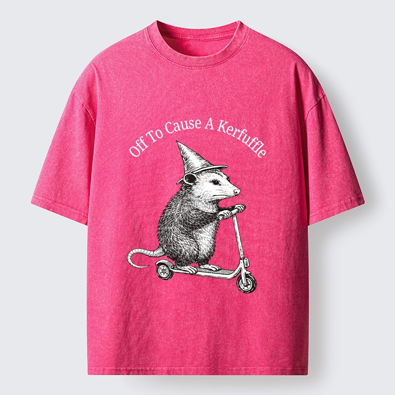 Tokyo-Tiger Opossum Meme With Witch Hat Washed T-Shirt