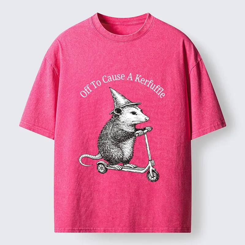 Tokyo-Tiger Opossum Meme With Witch Hat Washed T-Shirt