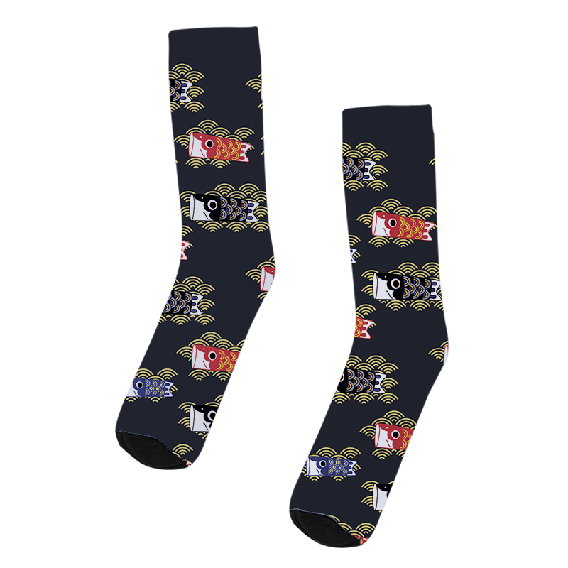 Tokyo-Tiger Japanese Carp Flag Socks