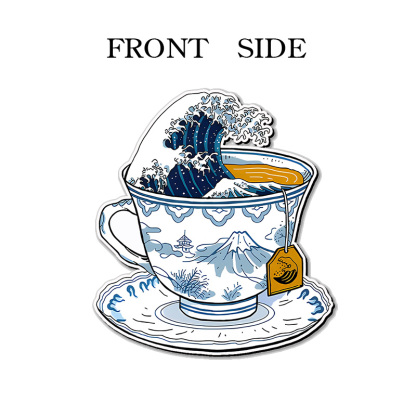 Tokyo-Tiger The Great Kanagawa Tea Wave Fridge Magnet