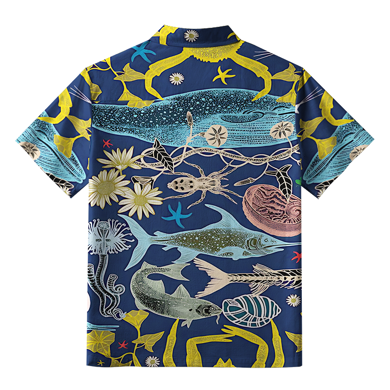 Tokyo-Tiger Marine Species Aloha Hawaiian Shirt