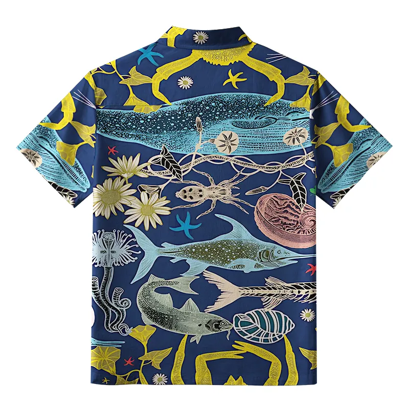 Tokyo-Tiger Marine Species Aloha Hawaiian Shirt