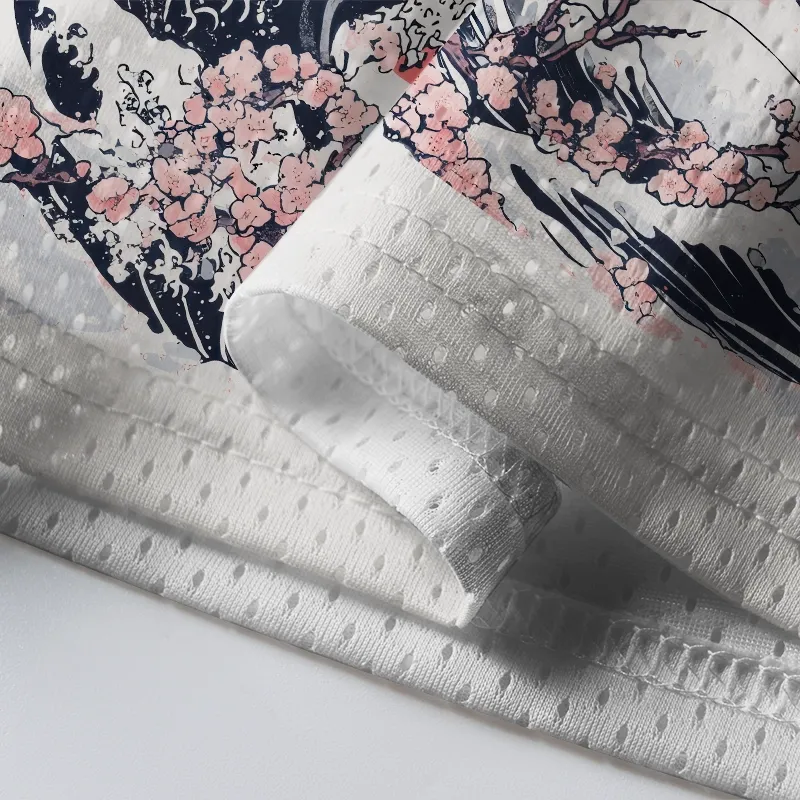 Tokyo-Tiger Ukiyo-e Eagle Japanese Mesh Jersey