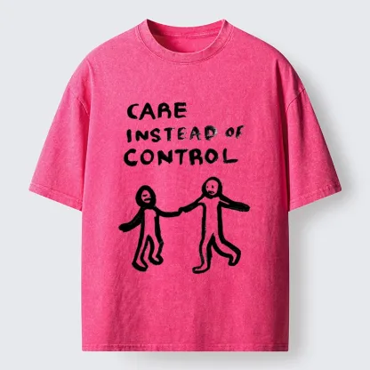 Tokyo-Tiger Choose Care Not Control Washed T-Shirt