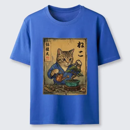 Tokyo-Tiger Cat Mastering Bonsai Art Classic T-Shirt