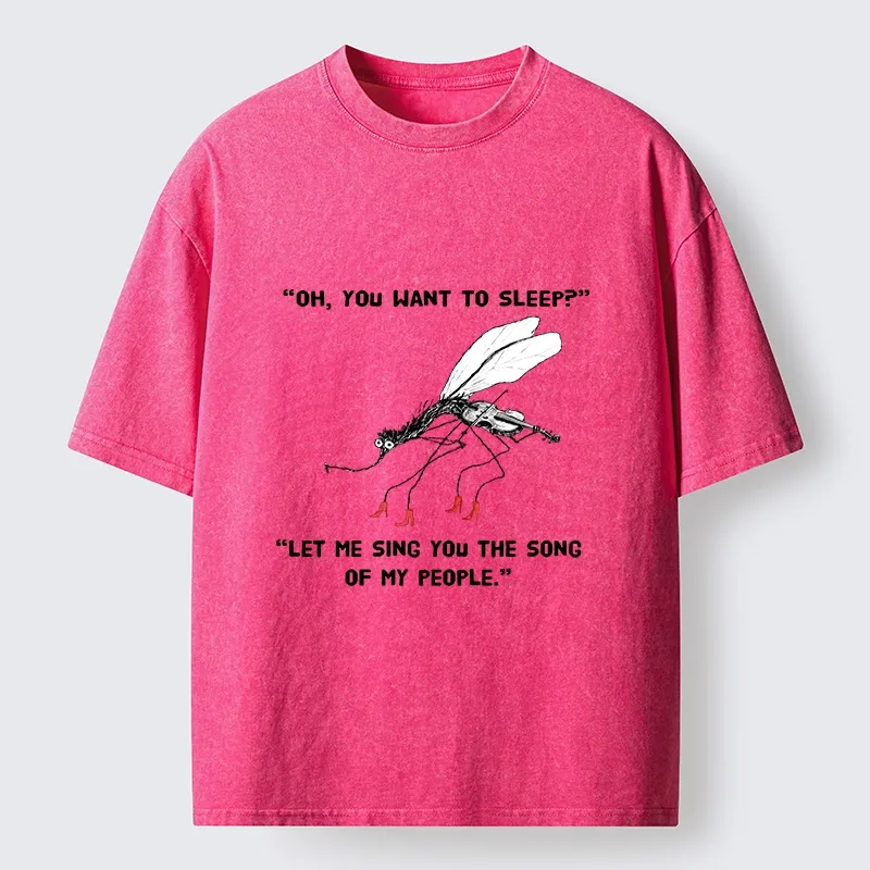 Tokyo-Tiger Annoying Mosquito At Night Washed T-Shirt