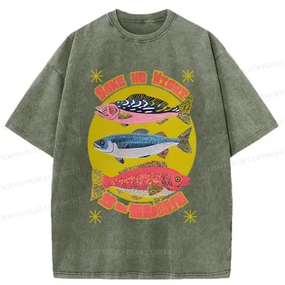 Tokyo-Tiger Vintage Japanese Sardines Washed T-Shirt