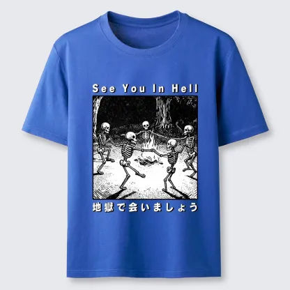 Tokyo-Tiger Funny Skeleton Hell Party Classic T-Shirt