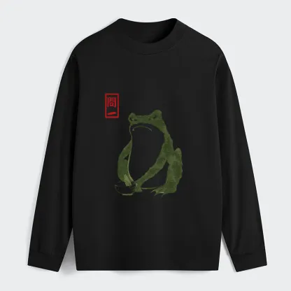 Tokyo-Tiger Woodblock Print Frog Classic Long Sleeve T-Shirt