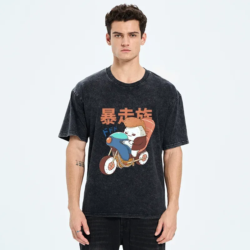 Tokyo-Tiger Motorcycle Gang Washed T-Shirt