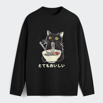Tokyo-Tiger Cats Eat Ramen Noodles Classic Long Sleeve T-Shirt