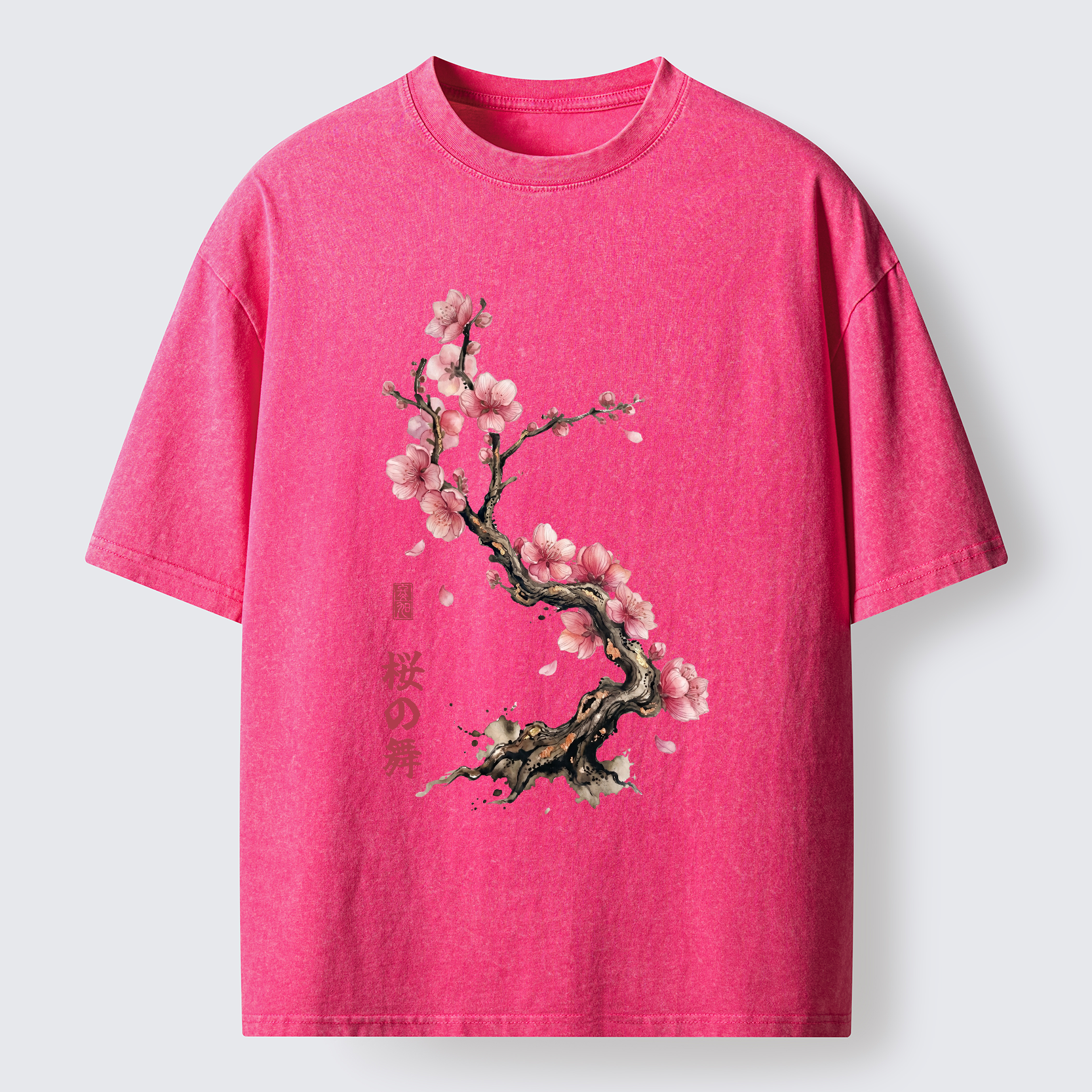 Tokyo-Tiger Sakura Petal Dance Washed T-Shirt
