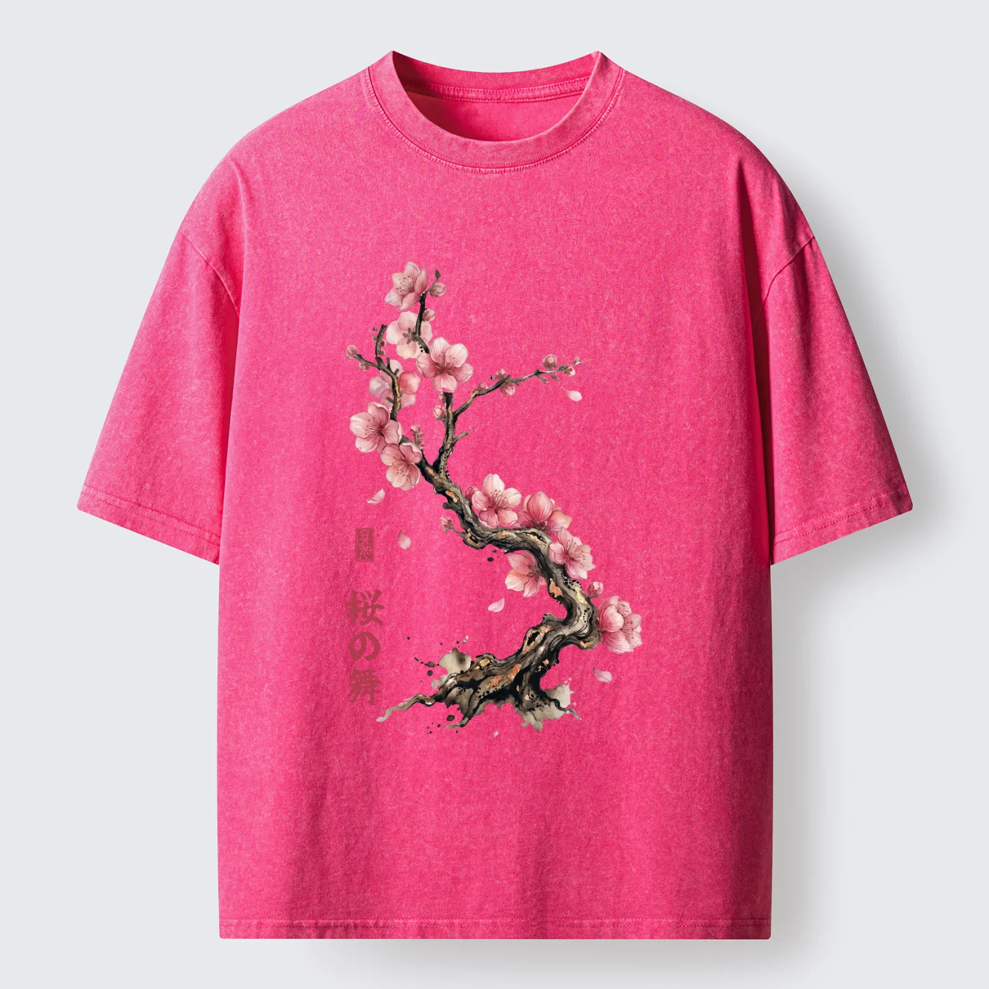 Tokyo-Tiger Sakura Petal Dance Washed T-Shirt