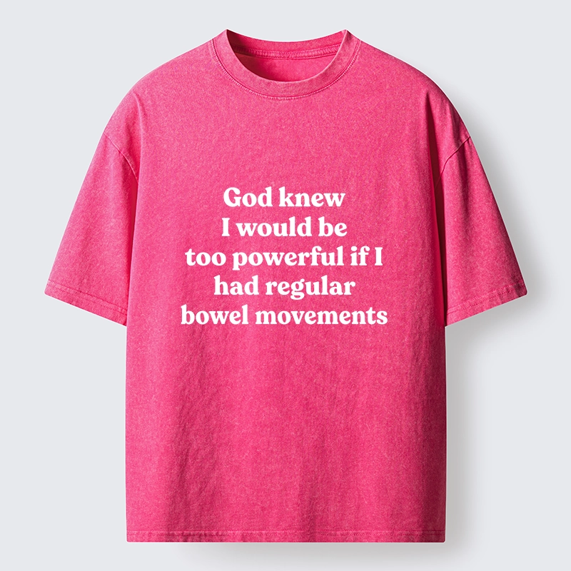 Tokyo-Tiger Funny Joke About Bowel Movements Washed T-Shirt
