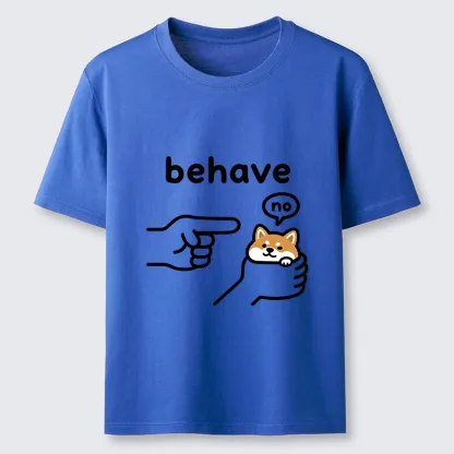 Tokyo-Tiger Funny Shiba Refusing To Behave Classic T-Shirt