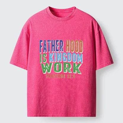 Tokyo-Tiger Dad Life Proverbs Quote Washed T-Shirt
