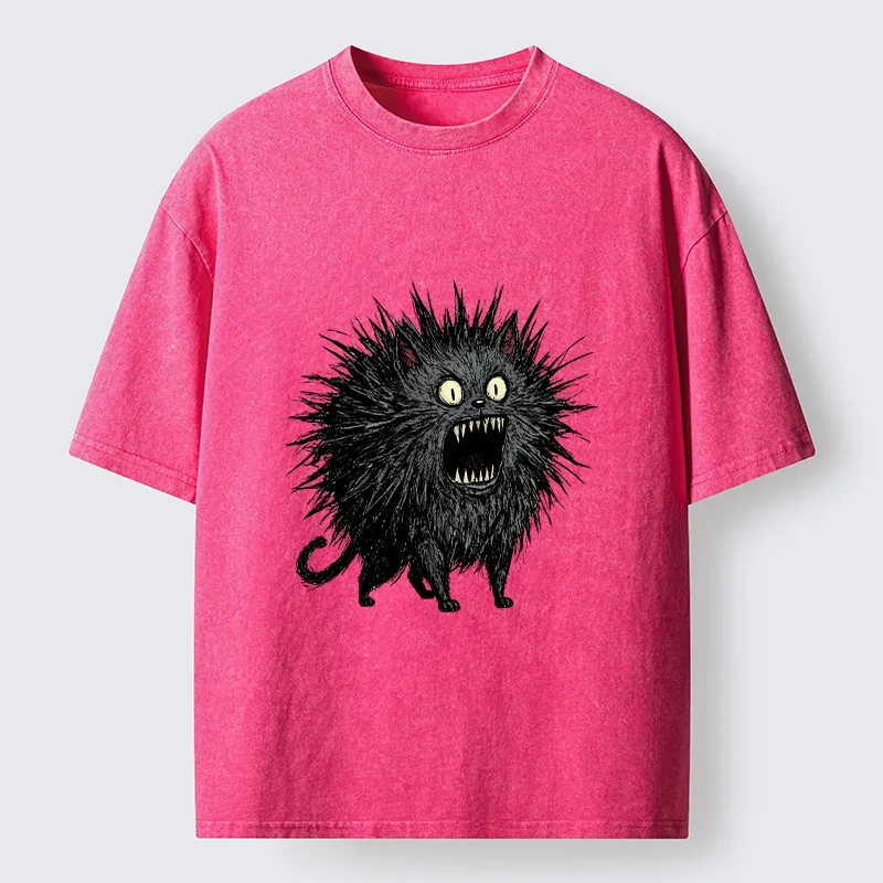 Tokyo-Tiger Feral Cat Having A Total Meltdown Washed T-Shirt