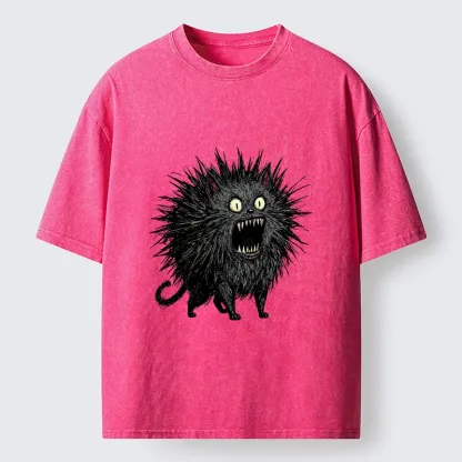 Tokyo-Tiger Feral Cat Having A Total Meltdown Washed T-Shirt