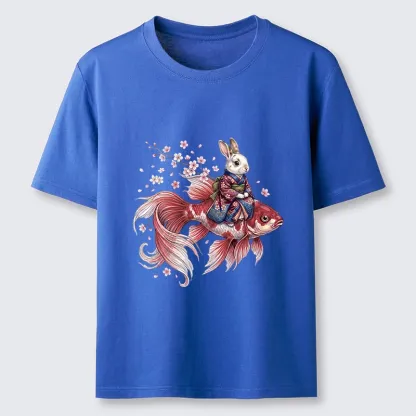 Tokyo-Tiger Japanese Style Rabbit And Koi Fish Classic T-Shirt