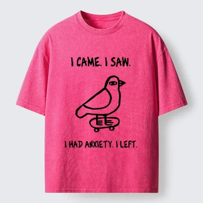 Tokyo-Tiger Funny Meme Bird Just Needs A Break Washed T-Shirt