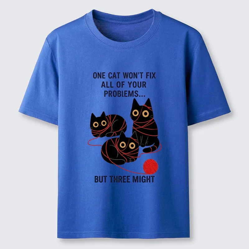 Tokyo-Tiger Three Cats Fix All Problems Classic T-Shirt