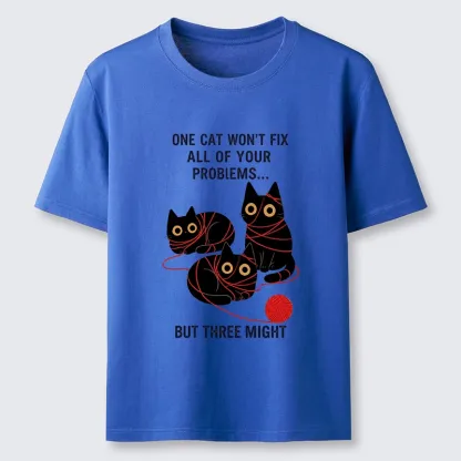Tokyo-Tiger Three Cats Fix All Problems Classic T-Shirt