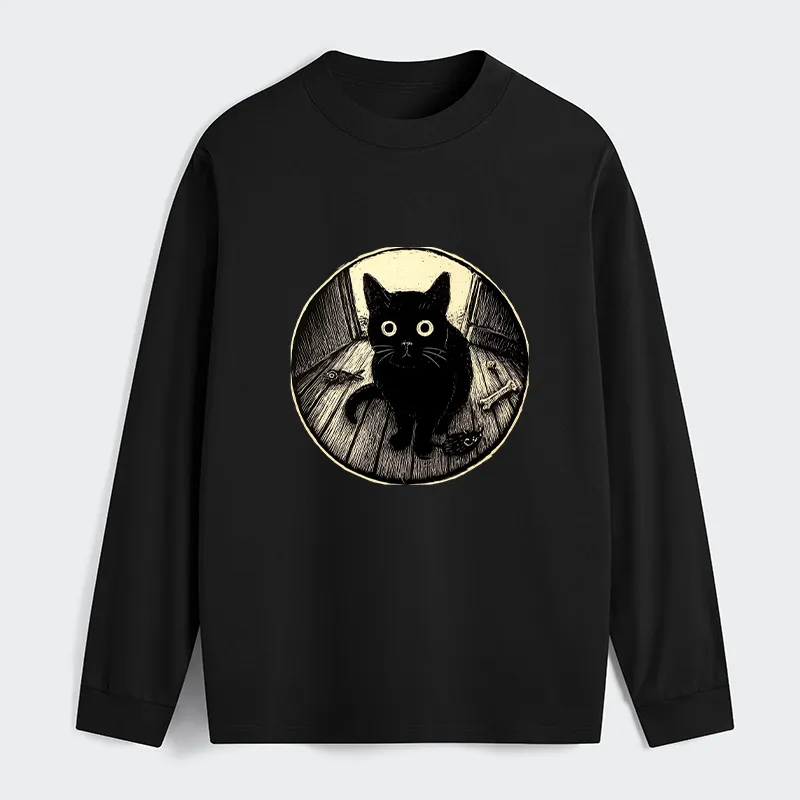 Tokyo-Tiger Waiting Black Cat Classic Long Sleeve T-Shirt