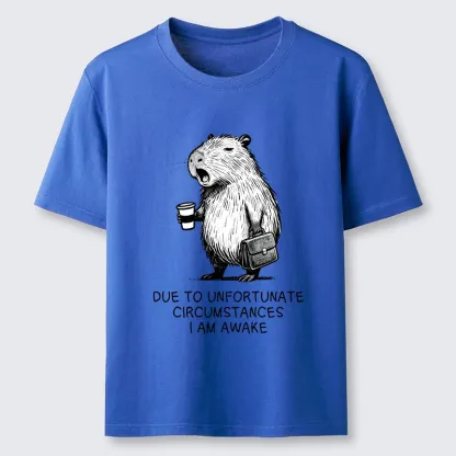 Tokyo-Tiger Capybara Is Awake Against Its Will Classic T-Shirt